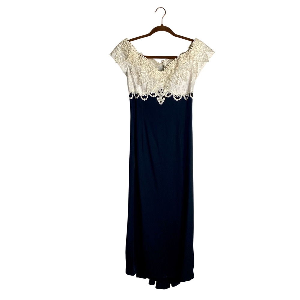 Vintage 90s Scott McClintock Lace Dress Whimsigoth Coquette Regencycore Prom